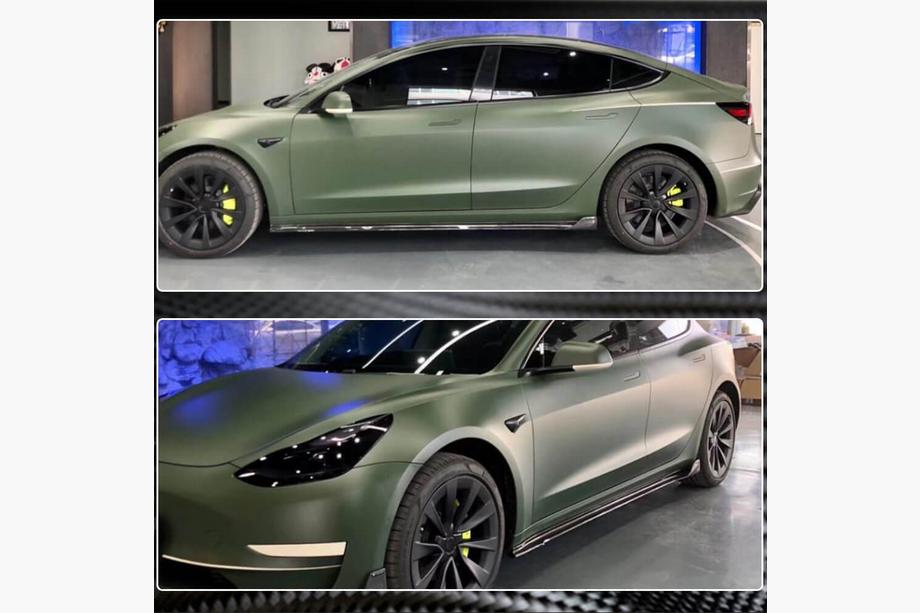Tesla Model 3 2017- Carbon Einstiegsleisten V2 (2016-2022) Foto 6