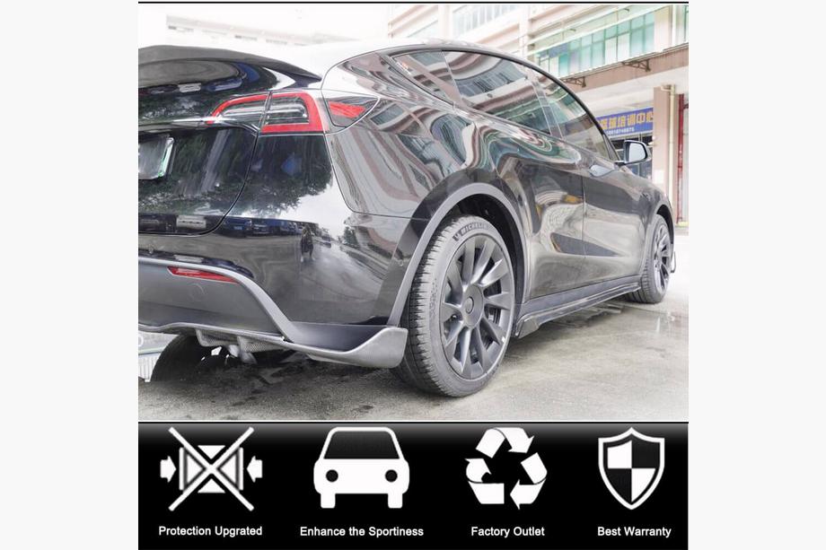 Tesla Model Y 2020- Schwellerabdeckungen V1 (2020-2025, Carbon) Foto 2