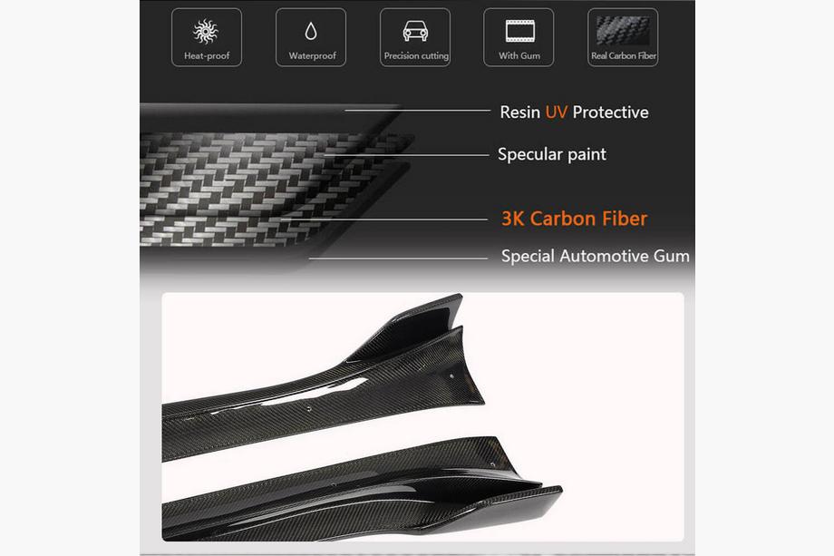 Tesla Model Y 2020- Schwellerabdeckungen V1 (2020-2025, Carbon) Foto 4