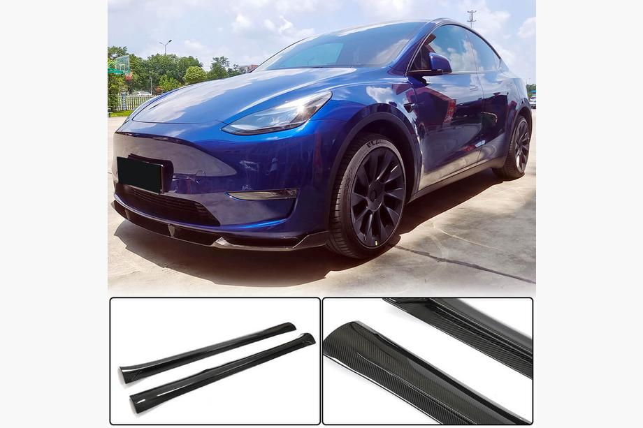 Tesla Model Y 2020- Schwellerleisten Carbon V2 (2019+) Foto 1