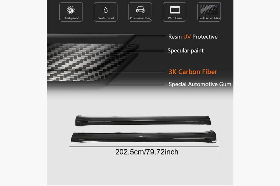 Tesla Model Y 2020- Schwellerleisten Carbon V2 (2019+) Foto 6