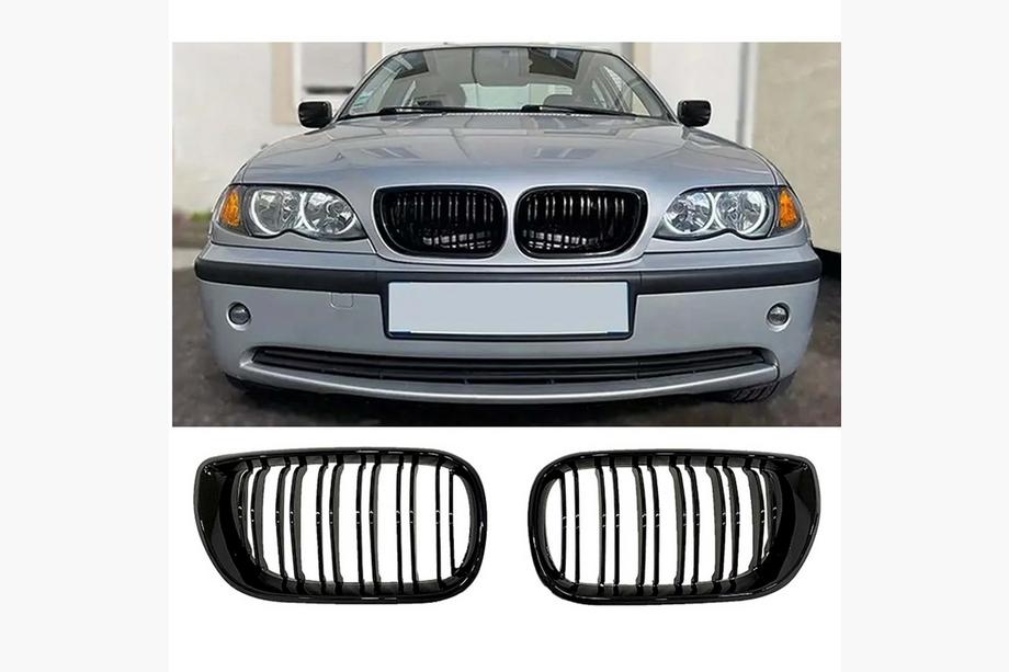 BMW 3 Series E46 1998-2006 Nieren M-Look DPT (2001-2005, Schwarz Glanz) Foto 3