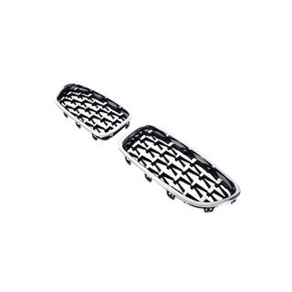 Nieren Diamond Silver (Chrom Rahmen) BMW 5 Series F10/F11 2010–2016 Foto 4