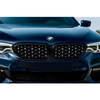 Diamond Silver V1 Nieren (2017-2020, schwarzer Rahmen) BMW 5er G30/G31 2017–2023 Foto 1