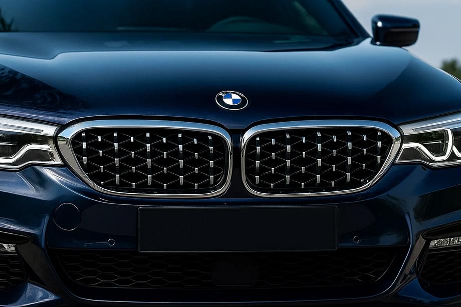 BMW 5er G30/G31 2017–2023 Diamond Silver V1 Nieren (2017-2020, Chromrahmen) Foto 1
