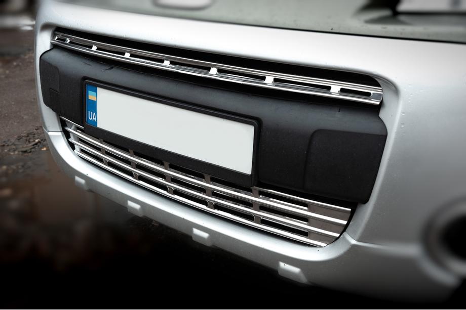 Citroen Berlingo 2008-2018 Chrom Kühlergrill Abdeckungen (2-tlg., Edelstahl) Foto 3