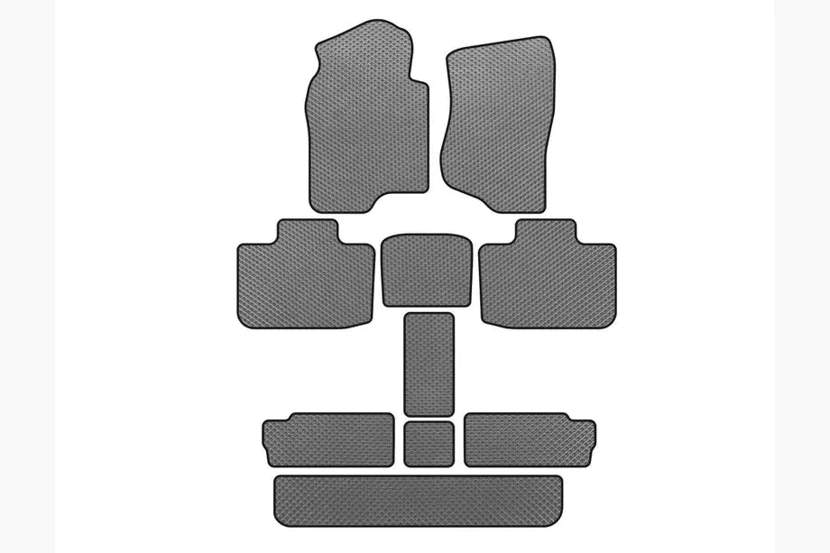 Cadillac Escalade 2007-2014 EVA Fußmatten (3 Reihen, Grau) Image