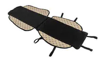 Autositzauflage ECO und Stoff (1 Stk, Beige mit schwarzer Naht + Stoff) Foto 2
