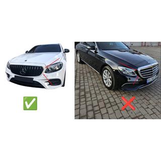 Frontgrill GT Panamericana Schwarz (für Avantgarde/AMG-Line/E43 AMG/E53 AMG 2016-2020) Mercedes E-сlass W213 2016-2023 Foto 3