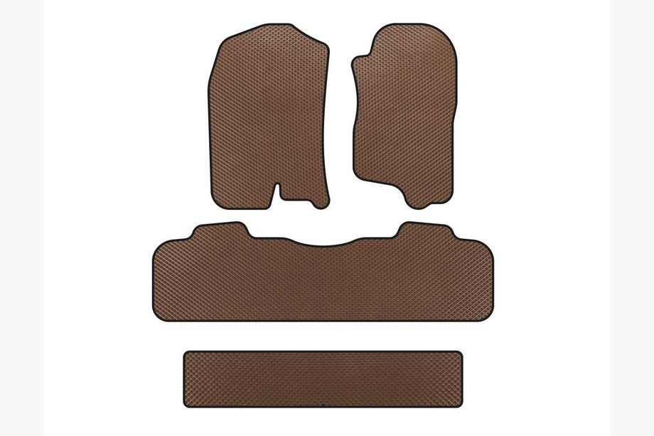 Chevrolet Tahoe 2007-2014 EVA Fußmatten (3 Reihen, 2007-2014, Braun) Foto 1
