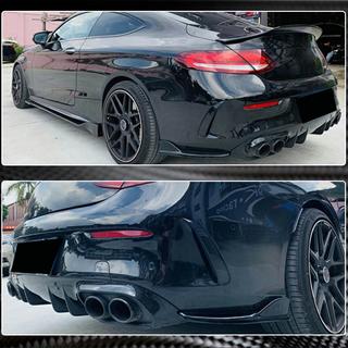 Heckstoßstangenaufsätze V2 (für Coupe/Cabrio AMG-Line / C43 AMG 2015-2019, Carbon) Foto 4