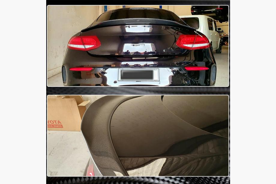 Mercedes C-class W205 2014-2021 Spoiler V4 (für Coupe 2015-2019, Carbon) Foto 3