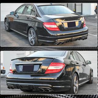 Heckstoßstangen Diffusor V4 (für AMG SD 2008-2011, Carbon) Mercedes C-class W204 2007-2015 Foto 4