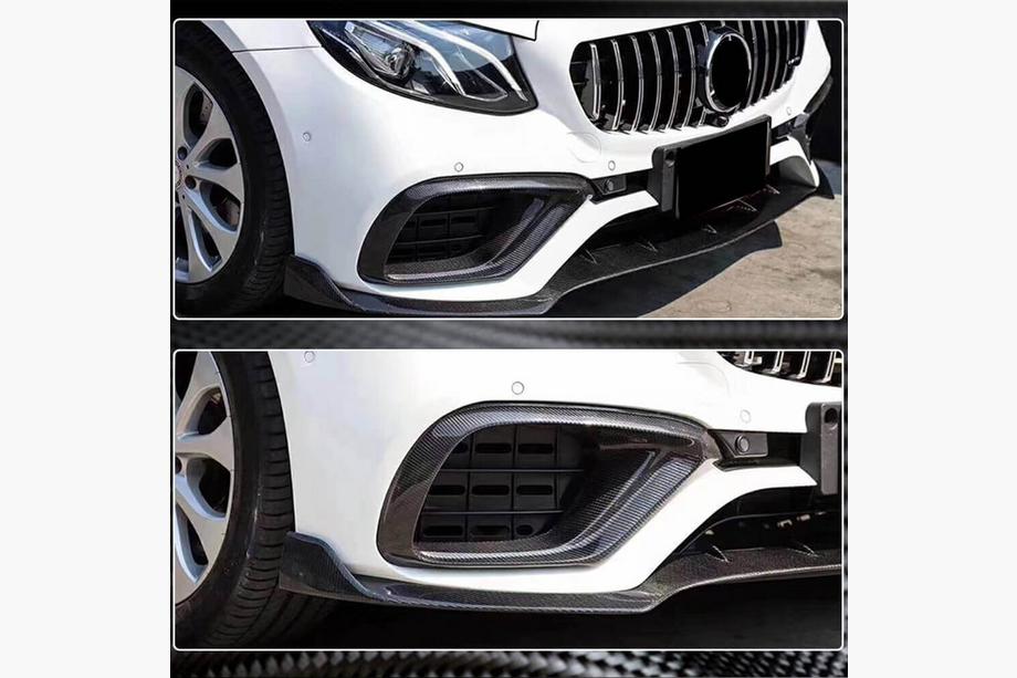 Mercedes E-class W213 2016-2023 Carbon Frontstoßstangen Abdeckungen für E63 AMG 2016-2019 Foto 3