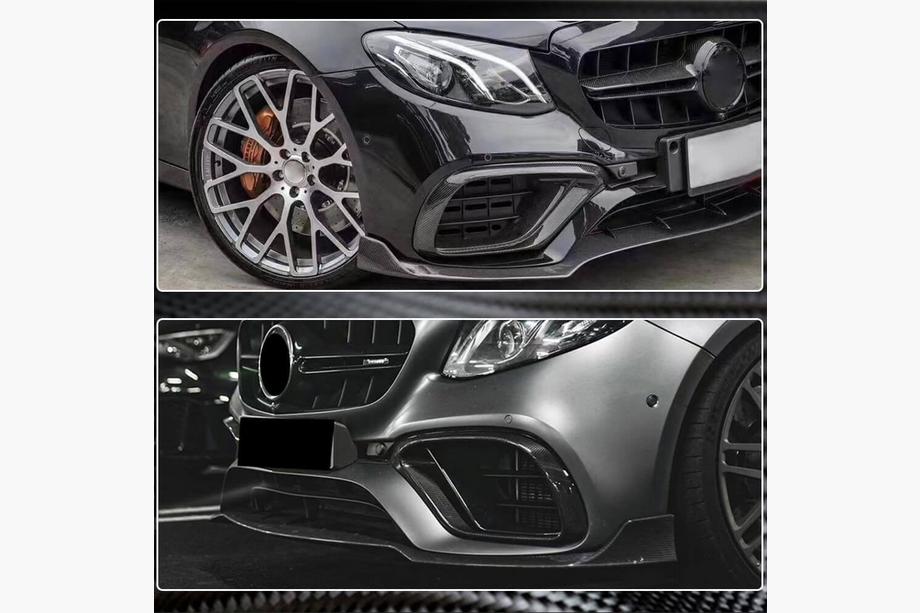Mercedes E-class W213 2016-2023 Carbon Frontstoßstangen Abdeckungen für E63 AMG 2016-2019 Foto 4
