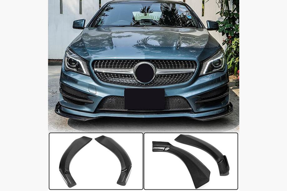 Mercedes CLA C117 2013-2019 Carbon Frontstoßstangen Abdeckungen (für Base SD 2013-2016) Foto 1