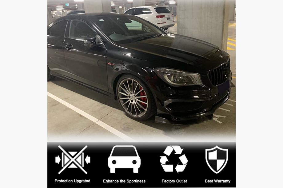 Mercedes CLA C117 2013-2019 Carbon Frontstoßstangen Abdeckungen (für Base SD 2013-2016) Foto 2