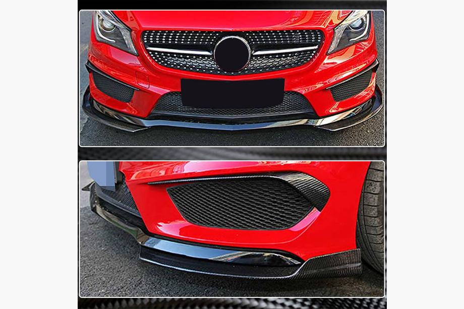 Mercedes CLA C117 2013-2019 Carbon Frontstoßstangen Abdeckungen (für Base SD 2013-2016) Foto 4