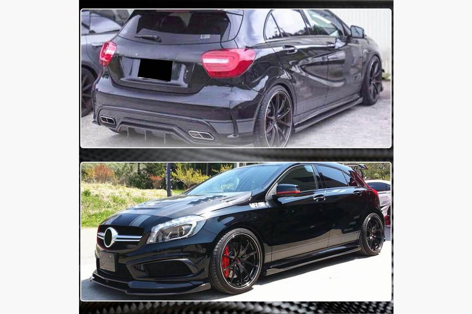 Mercedes A-class W176 2012-2018 Seitenschweller V4 (Carbon) Foto 3