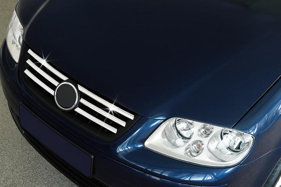 Volkswagen Polo 2001-2009 Chrom Kühlergrill Abdeckungen (Edelstahl) 2001-2003 Image