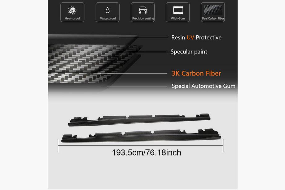 Mercedes A-class W176 2012-2018 Seitenschweller V2 (Carbon) Foto 6