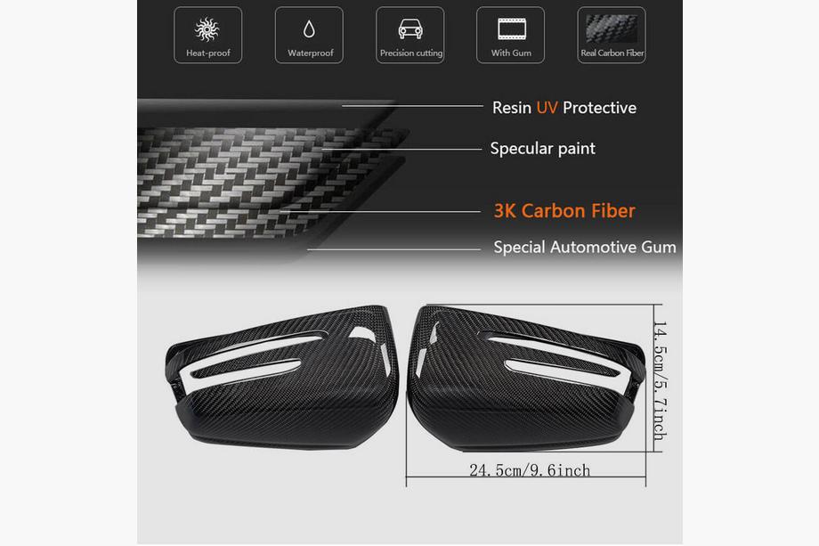 Mercedes A-class W176 2012-2018 Spiegelabdeckungen Carbon Foto 6