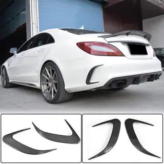 Heckstoßstangenabdeckungen (für Base / CLS63 AMG SD 2015-2018, Carbon) Foto 1