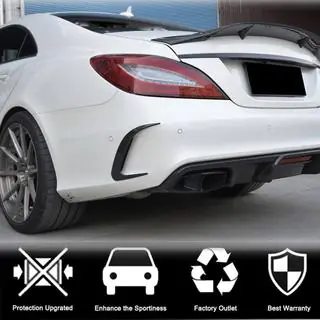 Heckstoßstangenabdeckungen (für Base / CLS63 AMG SD 2015-2018, Carbon) Foto 3