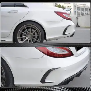 Heckstoßstangenabdeckungen (für Base / CLS63 AMG SD 2015-2018, Carbon) Foto 4