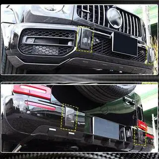 Satz Aufsätze für vordere und hintere Stoßstange (für G63 AMG, Trockencarbon) Foto 4