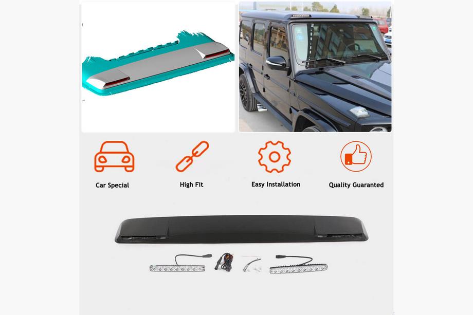 Mercedes G class W463 1990-2018 AMG-Design Heckspoiler (für 2004-2018, Carbon) Foto 4
