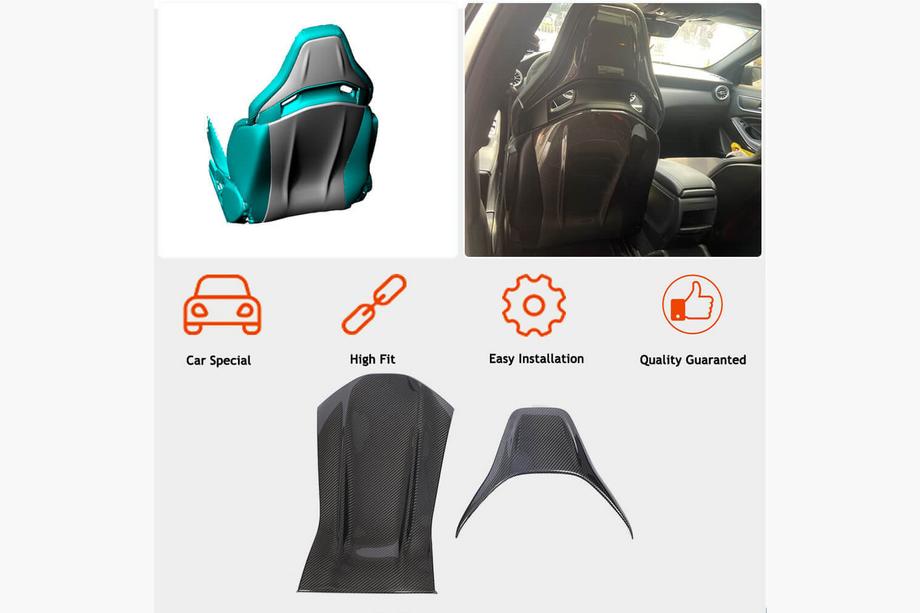 Mercedes CLA C118 2019- Sitzauflagen aus Dry Carbon Foto 3