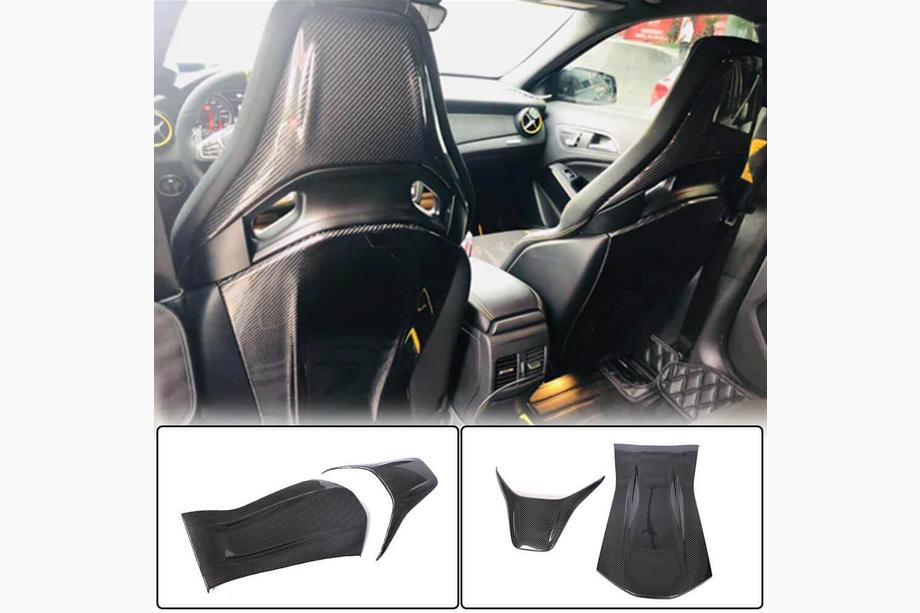 Mercedes GLA X156 2014-2019 Sitzauflagen aus Dry Carbon Foto 2