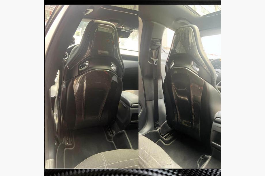 Mercedes GLA X156 2014-2019 Sitzauflagen aus Dry Carbon Foto 5