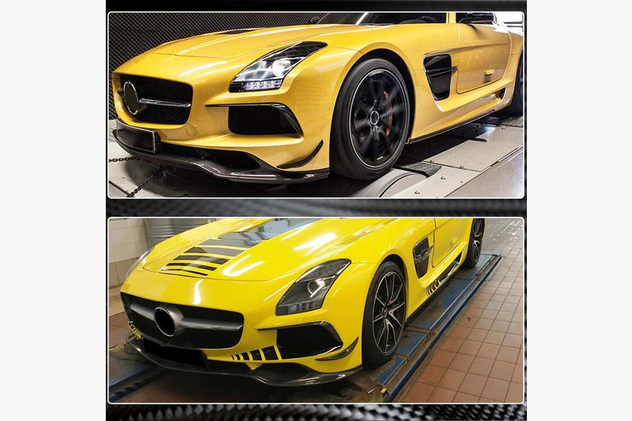 Mercedes SLS C197 2010-2014 Frontlippe Stoßstange Aufsatz (Carbon) Foto 4