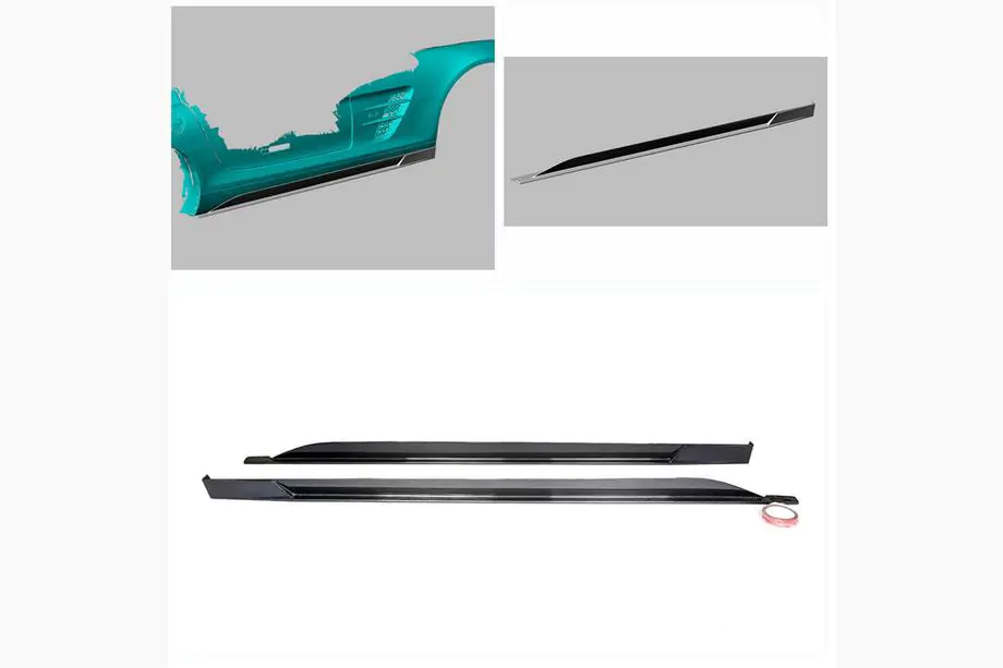 Mercedes SLS C197 2010-2014 Seitenschweller (Carbon) Foto 2