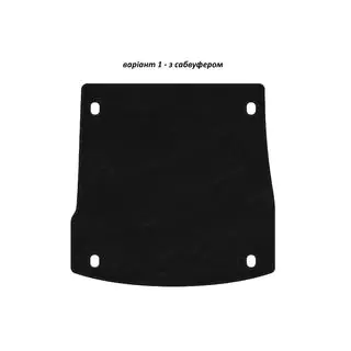 Premium V-1 Kofferraummatte Textil (mit Subwoofer, Schwarz)