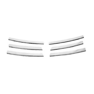 Chrom Kühlergrill Blenden (6 Stk, Edelstahl) Volkswagen Touran 2003-2010 Foto 2
