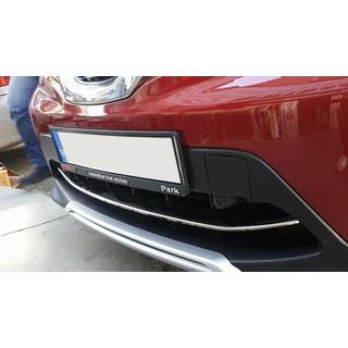 Edelstahl Abdeckung für vordere Stoßstange (2014-2017) Nissan Qashqai 2014-2021 Foto 3
