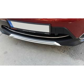 Edelstahl Abdeckung für vordere Stoßstange (2014-2017) Nissan Qashqai 2014-2021 Foto 4