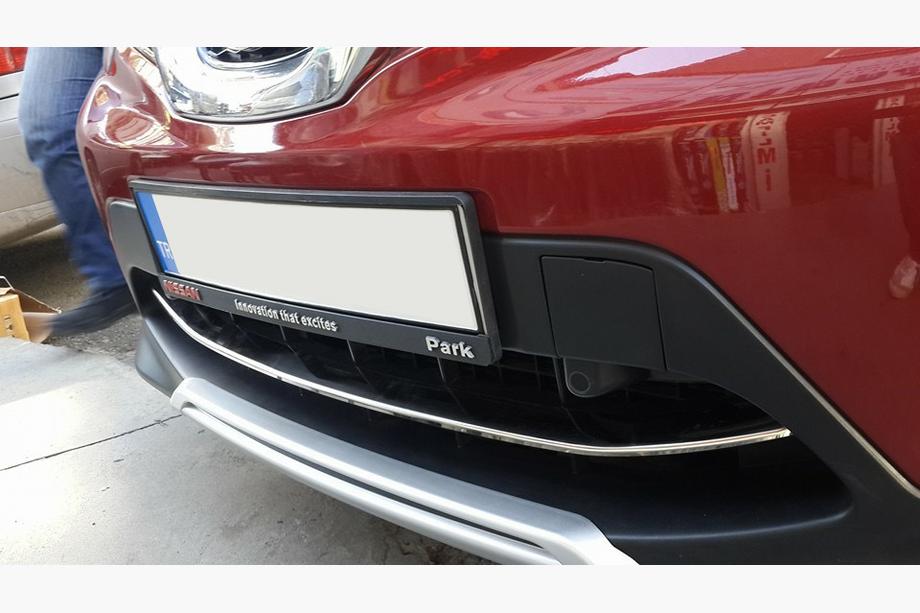 Nissan Qashqai 2014-2021 Edelstahl Abdeckung für vordere Stoßstange (2014-2017) Foto 3
