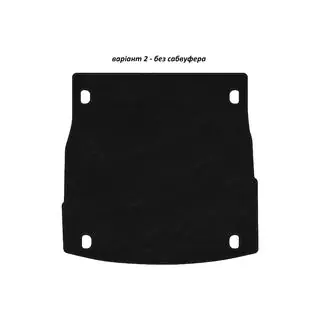 Kofferraummatte Textil Premium V-2 (ohne Subwoofer, Schwarz)