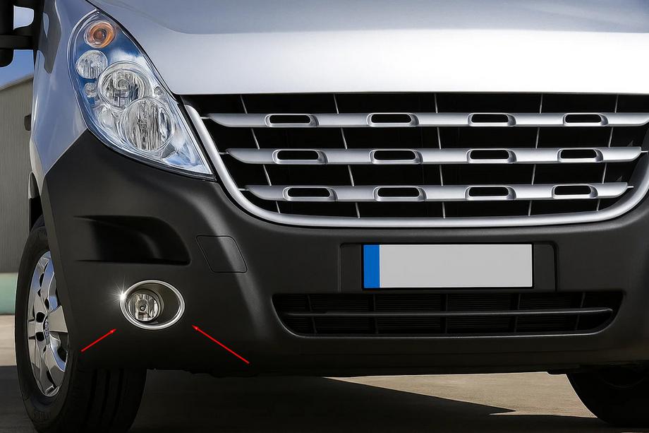 Nissan NV400 2010-2024 Abdeckungen für Nebelscheinwerfer (2 Stk., Edelstahl) Image