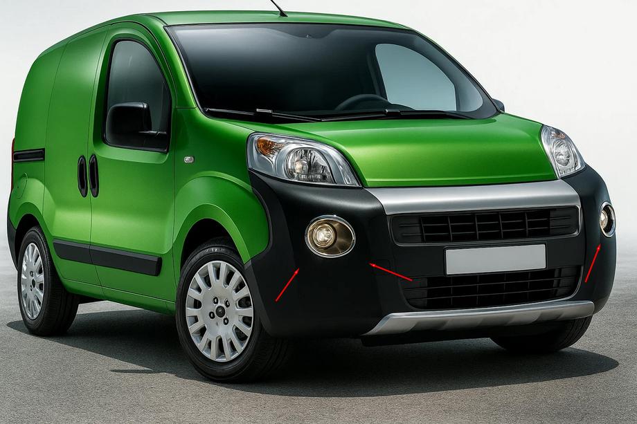 Peugeot Bipper 2008-2017 Abdeckungen für Nebelscheinwerfer obere Ausführung (2 Stk, Edelstahl) Image