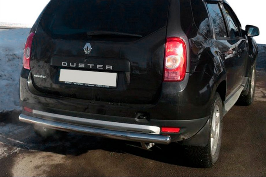 Dacia Duster 2008-2018 Heckbügel gerade (Edelstahl) Image