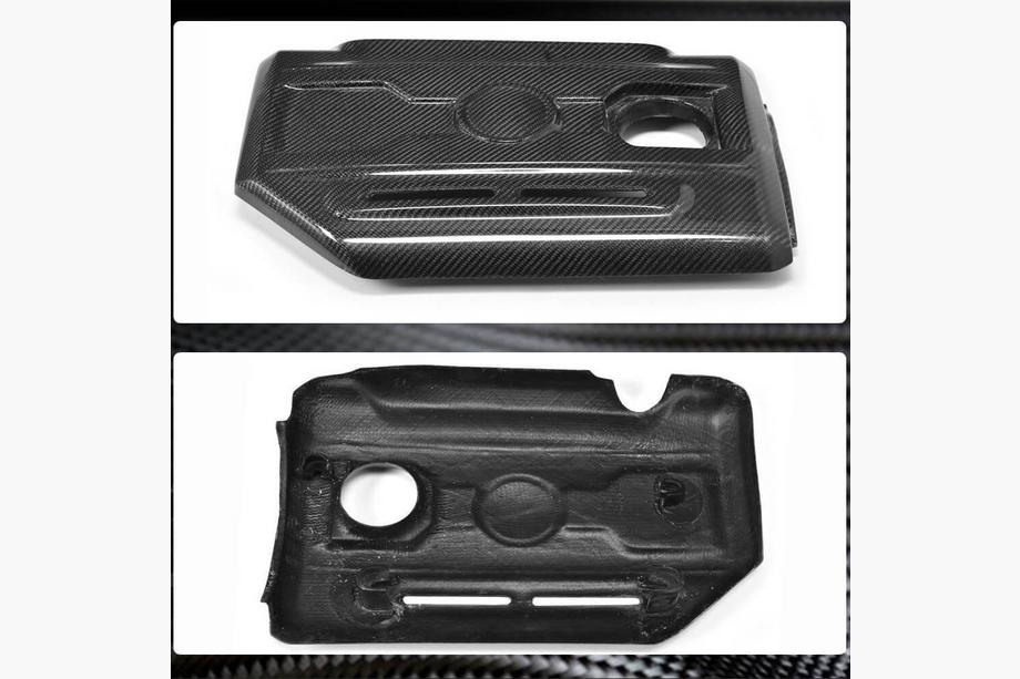 Volkswagen Golf 6 2008-2014 Motorabdeckung (für GTI HB 2010-2013, Carbon) Foto 4