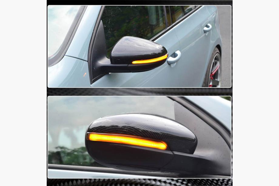 Volkswagen Golf 6 2008-2014 Spiegelabdeckungen (für HB 2010-2013, Carbon) Foto 4