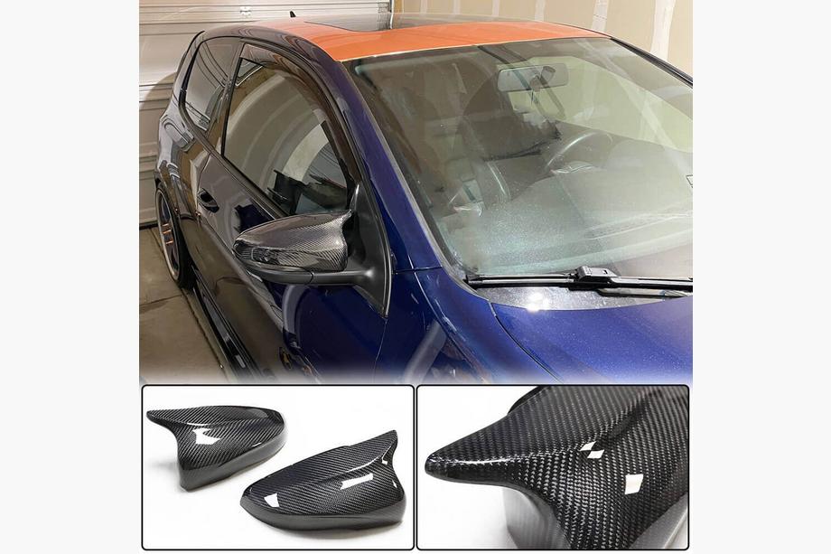 Volkswagen Golf 6 2008-2014 Spiegelkappen V2 (für HB 2010-2013, Carbon) Foto 2