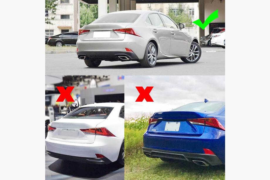 Lexus IS 2013- Heckdiffusor für Stoßstange (Base/F-Sport 2016-2020, Carbon) Foto 9