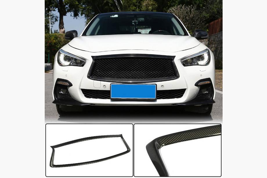Infiniti Q50/Q60 2013-2024 Kühlergrill Umrandung (für Q50 2018-2022, Carbon) Foto 2